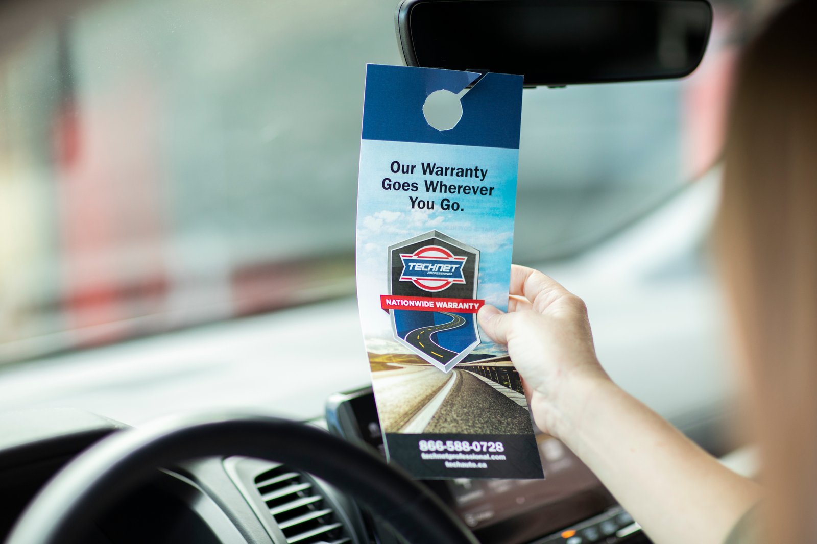 technet warranty flyer in car windshield